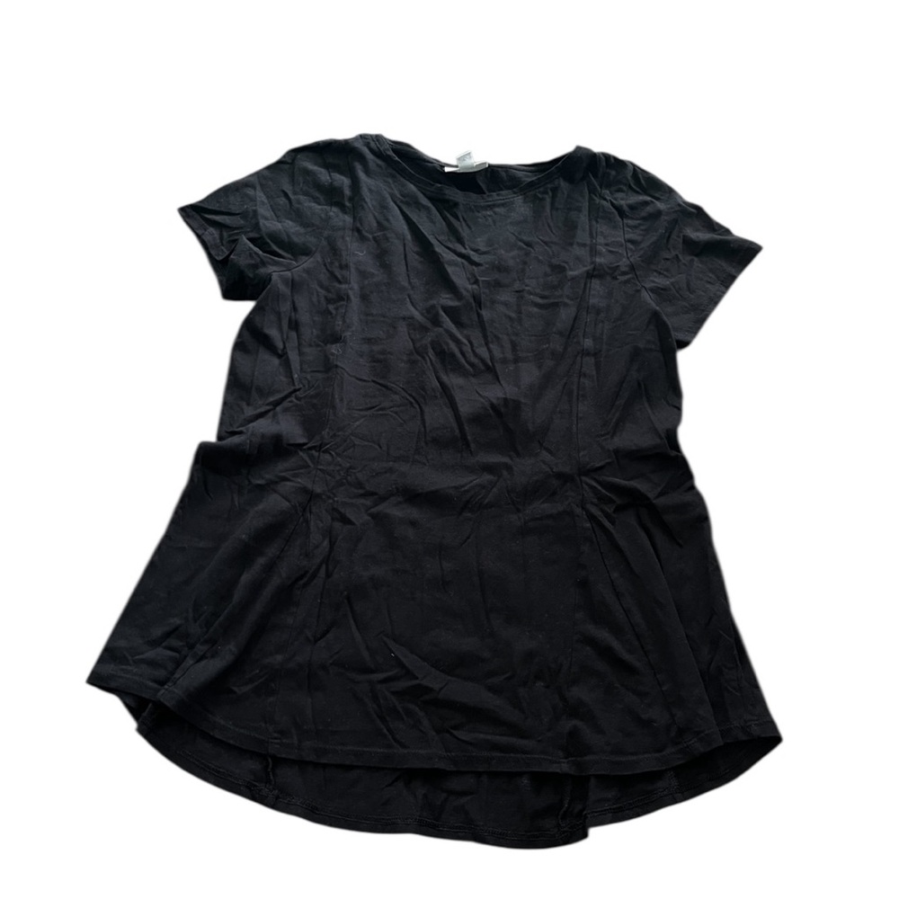 J. Jill Womens Classic Black Tailored Top Short Sleeve Size Medium
